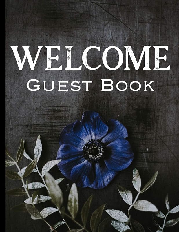 Welcome Guest Book: Vacation Home Rustic Flower Design Guest Book For Rentals by HJ Designs