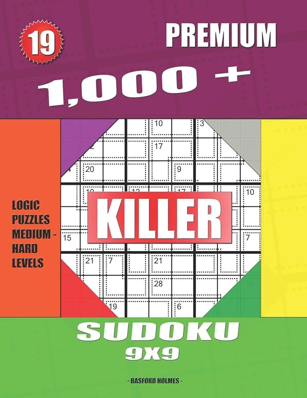 1,000 + Premium sudoku killer 9x9: Logic puzzles medium - hard levels (Killer sudoku) by Basford Holmes