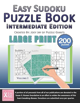 Easy Sudoku Puzzle Book: Intermediate Edition