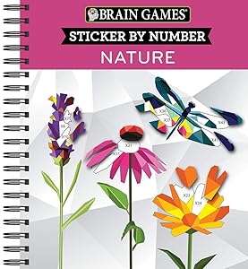 Brain Games - Sticker by Number: Nature - 2 Books in 1 (42 Images to Sticker) by Publications International Ltd.