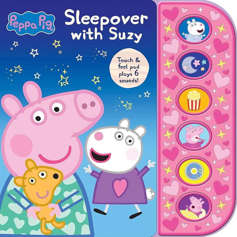 Peppa Pig - Sleepover with Suzy - Touch & Feel Textured Sound Pad for Tactile Play - PI Kids by PI Kids