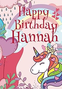 Happy Birthday Hannah: Large Birthday Cool Coloring Book For Girls, Baby, Children, Kids, Teens Ages 8-12,9-11,8-10,9-12,9-14 Year Old, Perfect Best ... Doodling, Sketching, Notes (Girl 8-13 age)