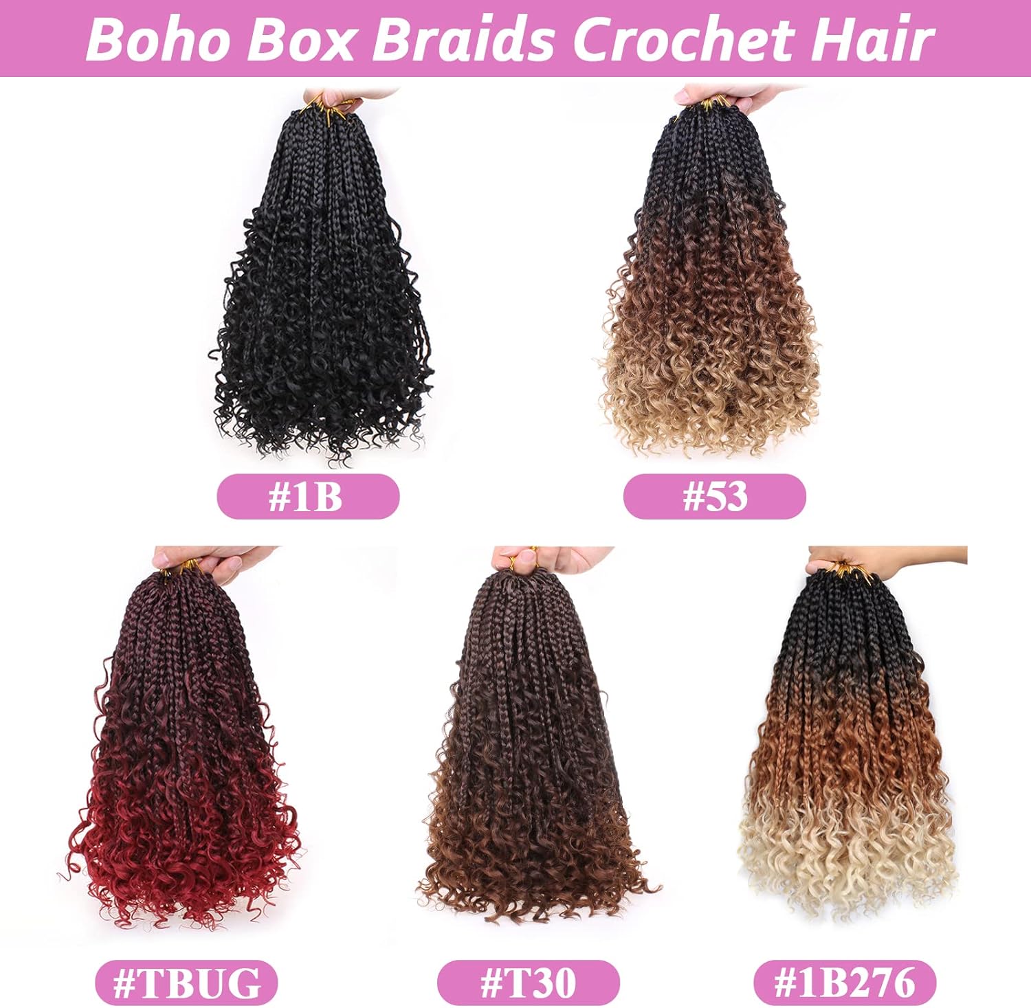 30 Inch Crochet Box Braids 8 Packs Black Goddess Box Braids Crochet Hair Bohomian Box Braids Crochet Hair Synthetic Braiding Hair Extensions_voghion.com