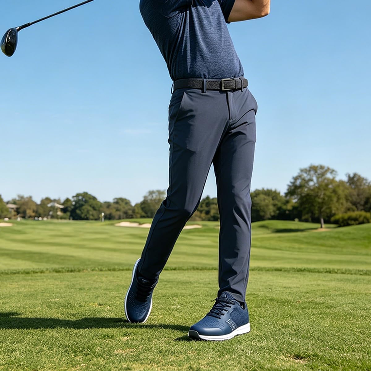 Men's Golf Shoes Waterproof, Spikeless Comfortable Outdoor Golf Sport Shoes Professional With Arch Support_vogvips.com
