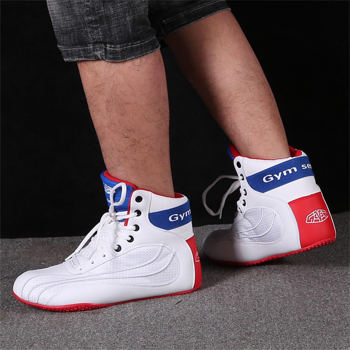 Men's Boxing Shoes Lightweight Wrestling Fitness Shoes Comfortable Competition Shoes Non Slip Athletic Workout Shoes_vogvips.com