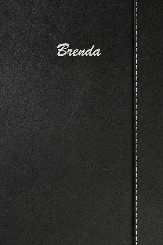 Brenda: Blank Cookbook Recipes & Notes featuring 120 pages 6"x9" Simulated Leather Cover by Rob Cole