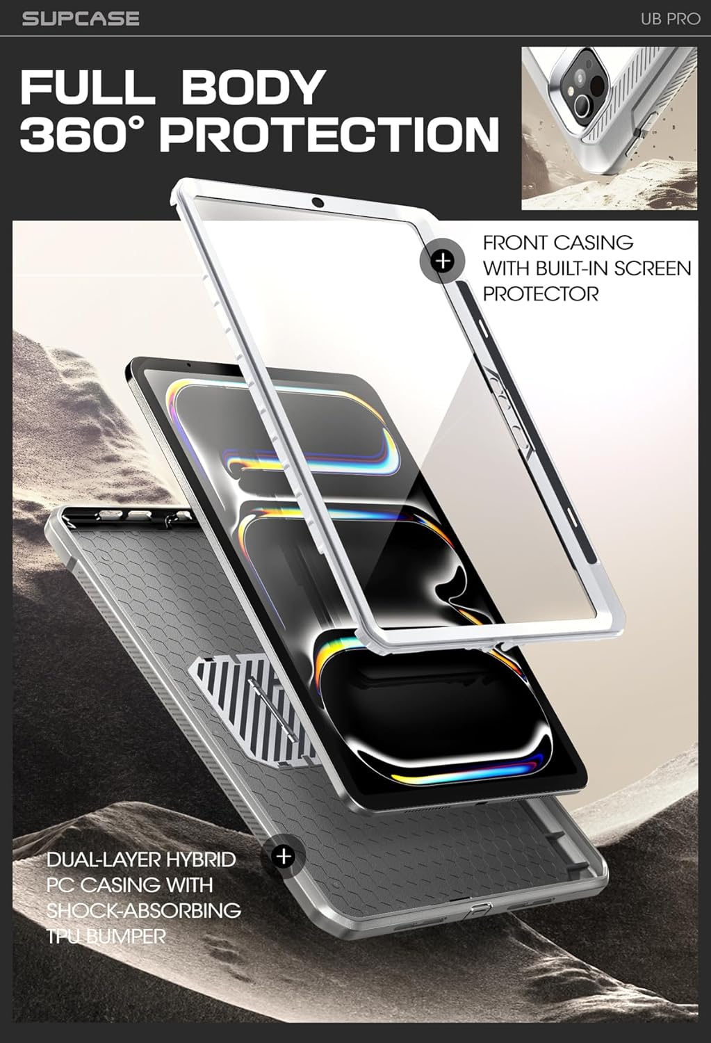 SUPCASE For Apple iPad Pro 13 inch M4(2024) Multi-Layered Case Pen