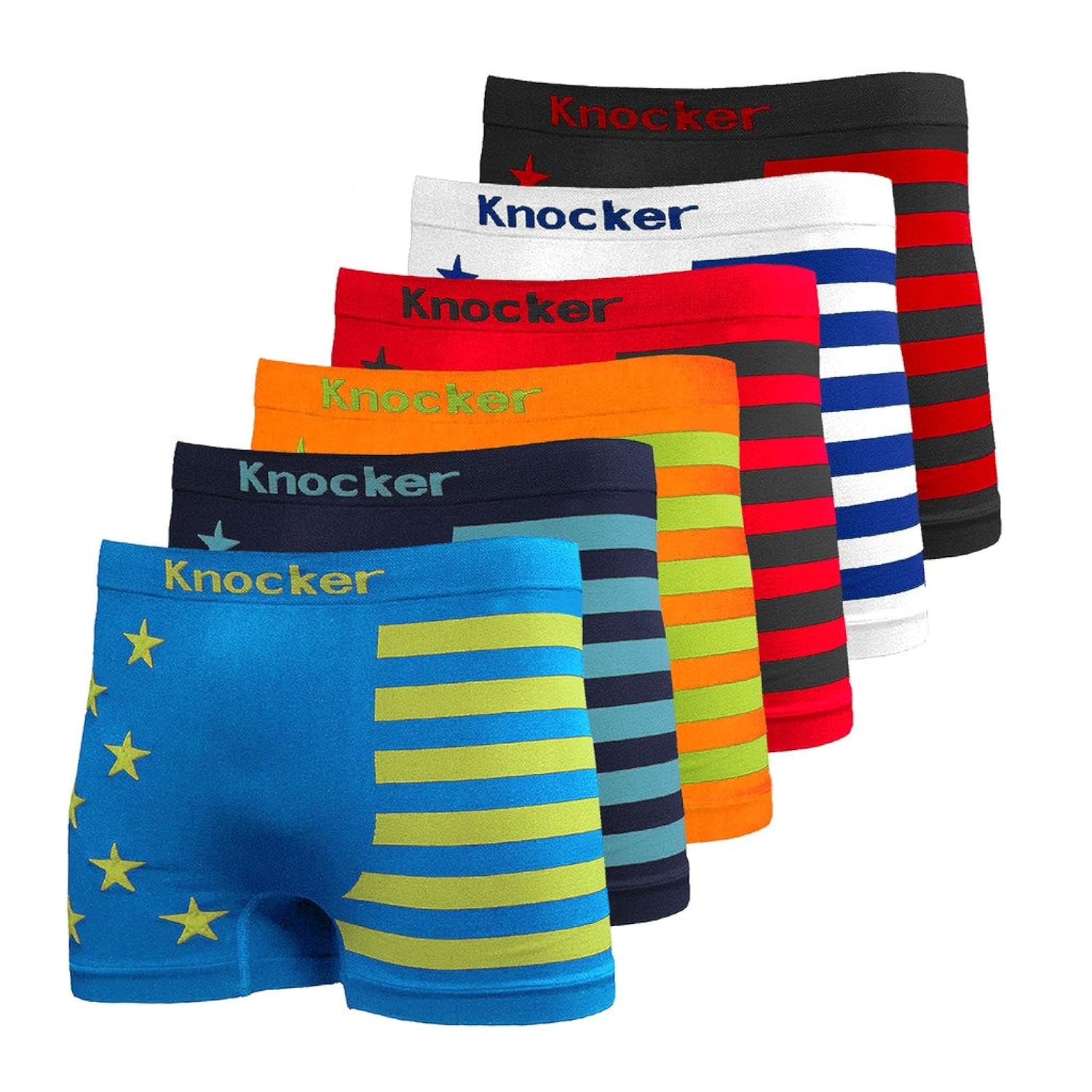 

Men's Seamless Boxer Brief Stretchable Underwear 6-pcs Set, Assorted Colors