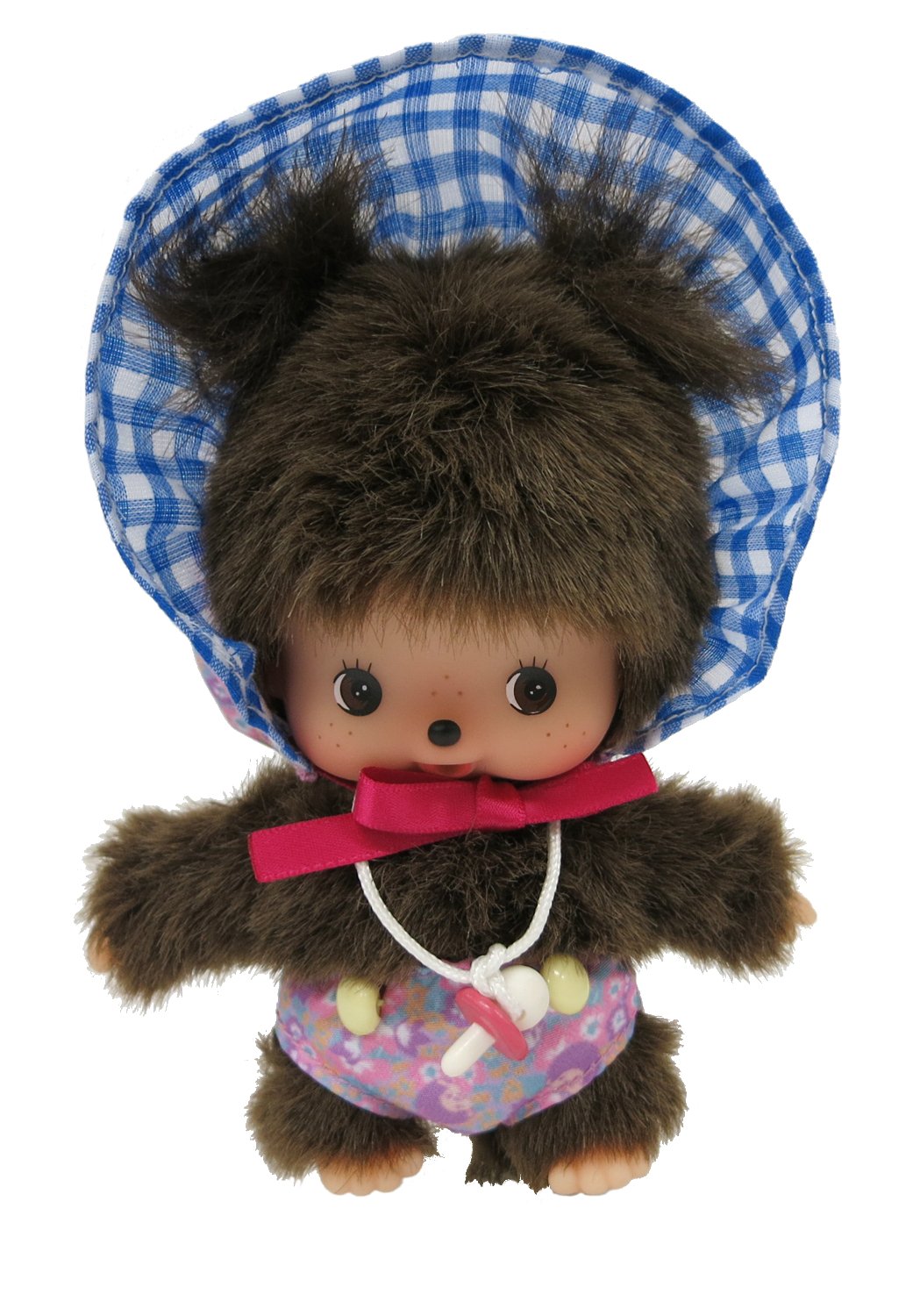 蒙奇奇帽子女孩布娃娃高15cm