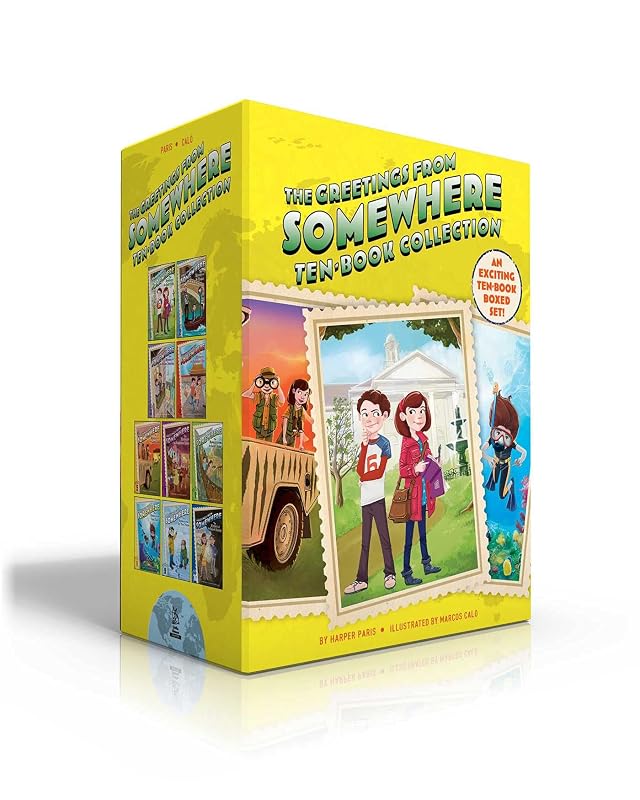 The Greetings from Somewhere Ten-Book Collection (Boxed Set): The Mystery of the Gold Coin; of the Mosaic; of the Stolen Painting; in the Forbidden ... of the Icy Paw Prints; of the Secret Society by Harper Paris