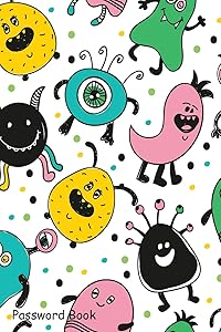 Password Book: Include Alphabetical Index With Funny Monster