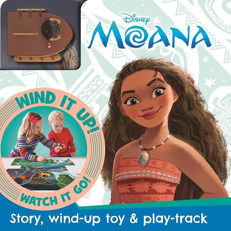 Disney Moana: Busy Board with Wind-Up Car & Track by IglooBooks