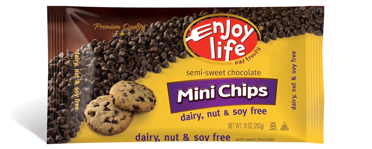 enjoy life semi-sweet chocolate chips, mini, 50 pound