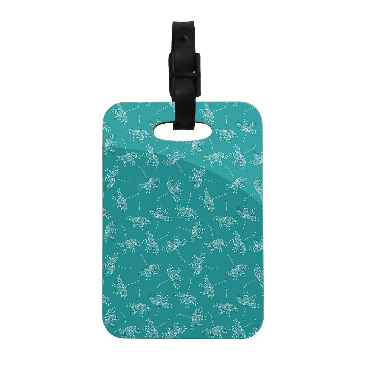 

Kess InHouse Emma Frances "Windswept" Teal White Decorative Luggage Tag, 4 by 4-Inch