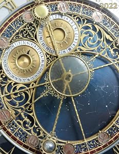 2022 Viva Peak Goal-Based Weekly Planner: Celestial Timepiece Astronomy Clock Cover 8.5"x11" 8.5x11 Paperback Softbound Success Journal Calendar
