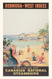 Vintage Journal Bermuda-West Indies Travel Poster (Pocket Sized - Found Image Press Journals)