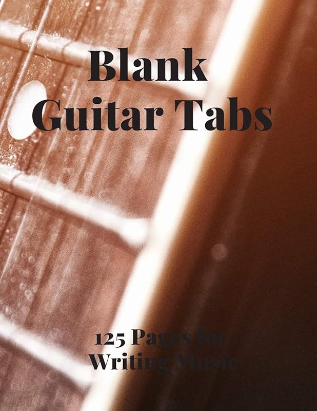 Blank Guitar Tabs: 125 Pages of Guitar Tabs with Six 6-line Staves and 7 blank Chord diagrams per page. Write Your Own Music. Music Composition, Guitar Tabs 8.5x11 by Starr Lane Publishing
