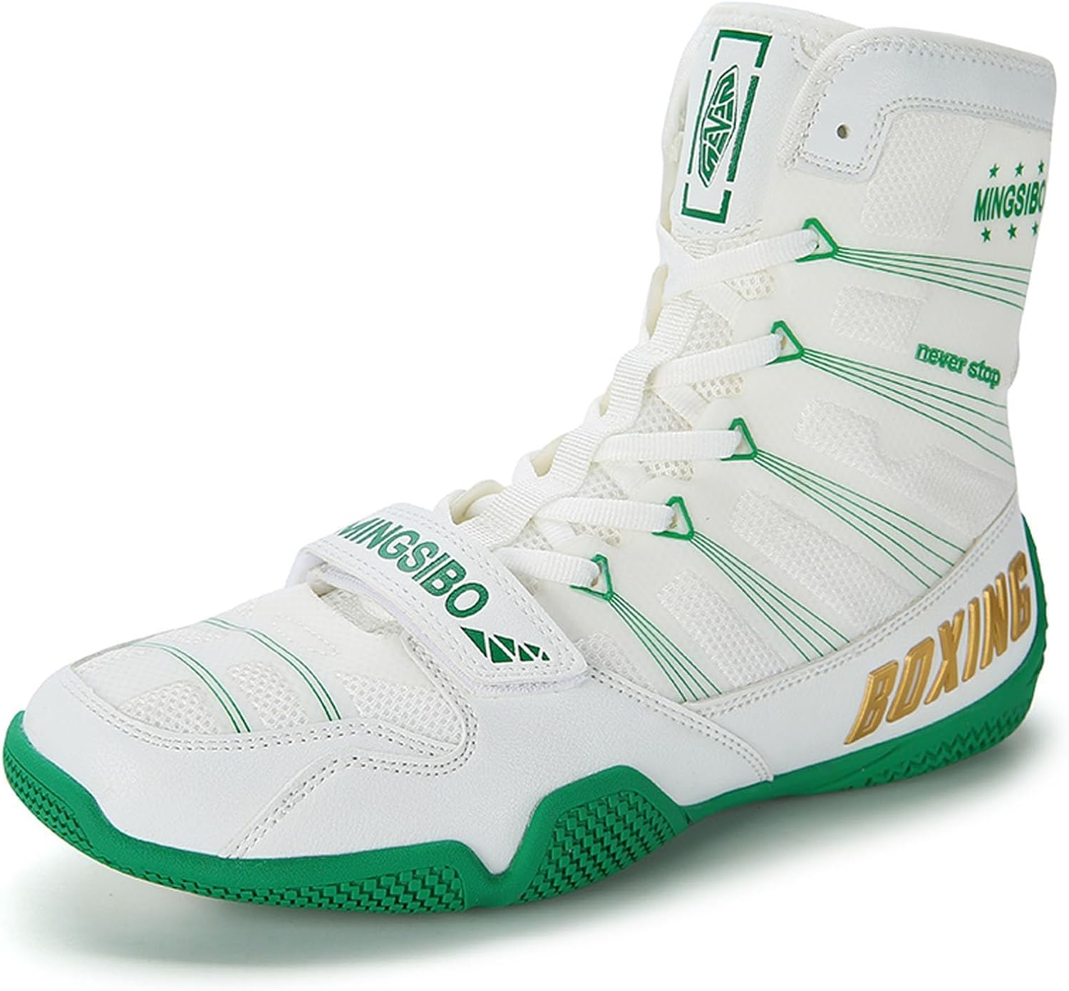 Bottes de lutte et de boxe pour hommes, jeunes et femmes, légères, respirantes et antidérapantes, chaussures de sport de combat et d'entraînement en salle de sport_voghion.com