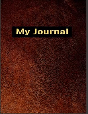 My journal: Large leather look journal 8.5 x 11inch: Dark/Light Brown Textured look leather 120 lined pages with a stags head on each page