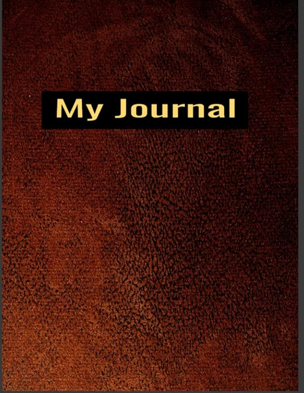 My journal: Large leather look journal 8.5 x 11inch: Dark/Light Brown Textured look leather 120 lined pages with a stags head on each page by William David Whitmore