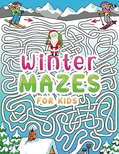 winter mazes for kids: An Amazing Maze Activity Book for Kids ,Fun Children’s Christmas Gift or Present for Toddlers & Kids by Jane Christmas Press