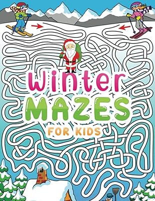 winter mazes for kids: An Amazing Maze Activity Book for Kids ,Fun Children’s Christmas Gift or Present for Toddlers & Kids