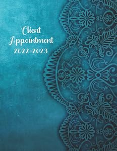 Client Appointment Book 2022-2023: Customer Booking: Weekly Appointment Planner: Floral Designed Interior by SKLM Publishing