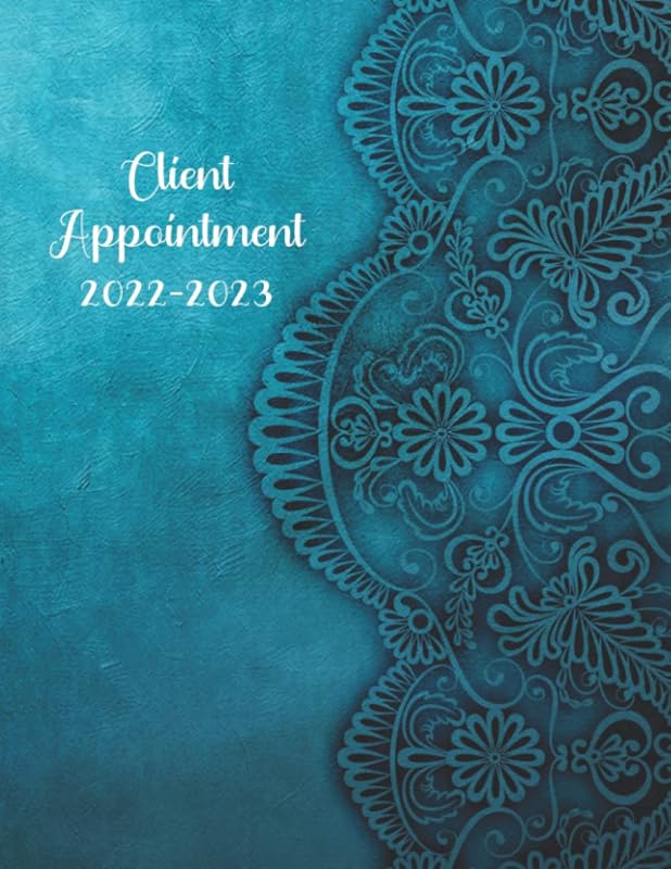 Client Appointment Book 2022-2023: Customer Booking: Weekly Appointment Planner: Floral Designed Interior by SKLM Publishing