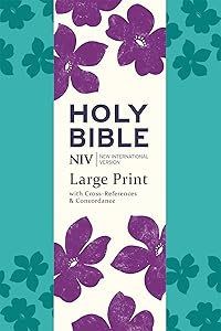 NIV Large Print Single-Column Deluxe Reference Bible: Teal Soft-tone (New International Version) by New International Version