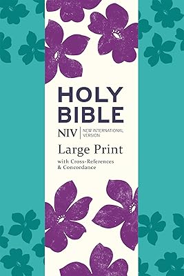 NIV Large Print Single-Column Deluxe Reference Bible: Teal Soft-tone (New International Version)