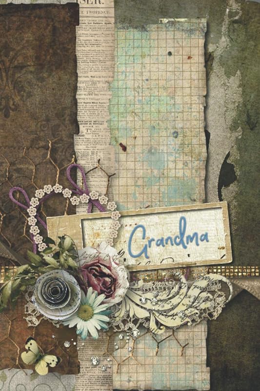 GRANDMA: Large Print Address Book Gift for Grandmother Nickname with Gorgeous Art Cover by Angelique Petrichor