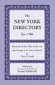 New York Directory for 1786 by Sachs