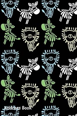 Address Book: For Contacts, Addresses, Phone Numbers, Email, Note,Alphabetical Index With Hand drawn animals pattern background