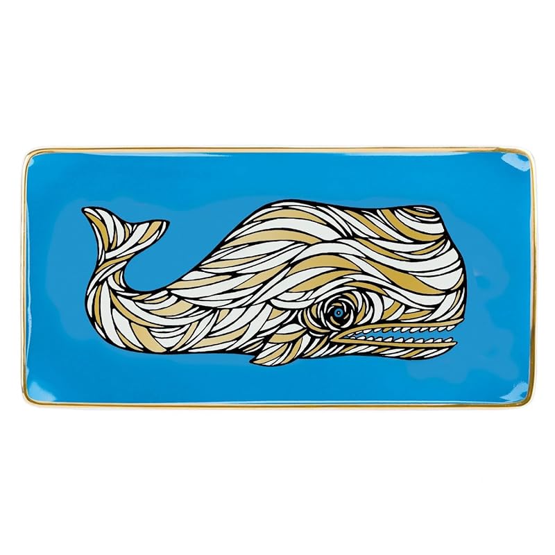 Patch NYC Whale Rectangle Porcelain Tray by Galison