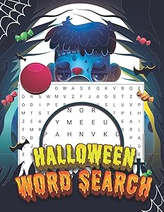 Halloween Word Search: Large Print Halloween Word Search For Adults Halloween Word Search Puzzle With Senior Spooky Halloween Activity Book Funny ... Hard Levels Perfect Gifts for Halloween lover