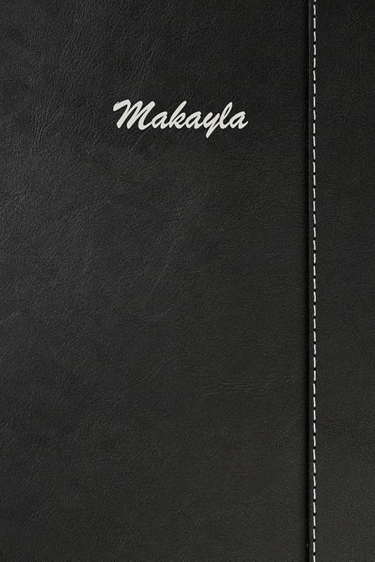 Makayla: Blank Cookbook Recipes & Notes featuring 120 pages 6"x9" Simulated Leather Cover by Rob Cole