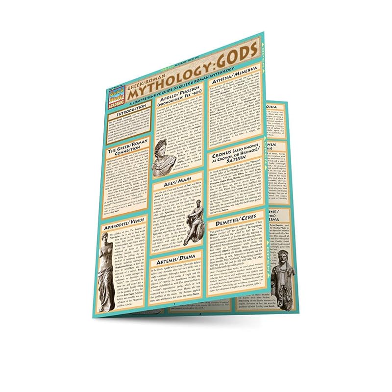 Mythology: Greek/Roman Gods (Quickstudy Reference Guides - Academic) by Inc. BarCharts