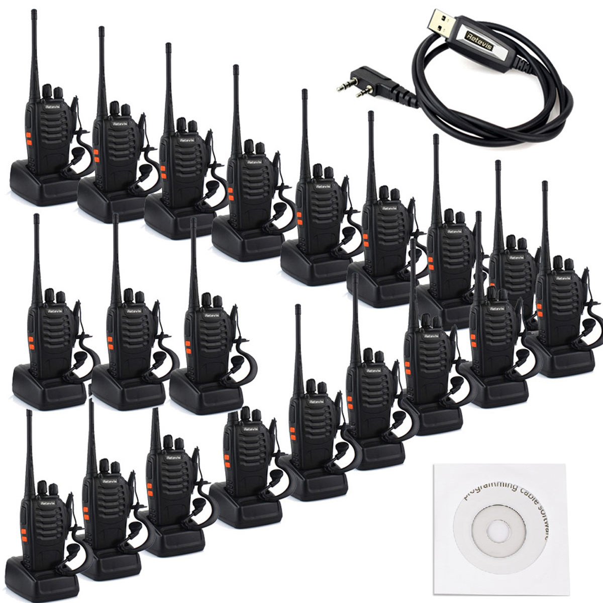 Retevis H-777 2 Way Radio UHF 400-470MHz 3W 16CH VOX (20 Pack)