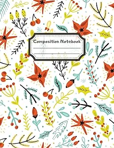 Composition Notebook: Wide Ruled Lined Paper: Large Size 8.5x11 Inches, 110 pages. Notebook Journal: Red Flower Shining Workbook for Children Preschoolers Students Teens Kids for School Writing Notes by NOT A BOOK
