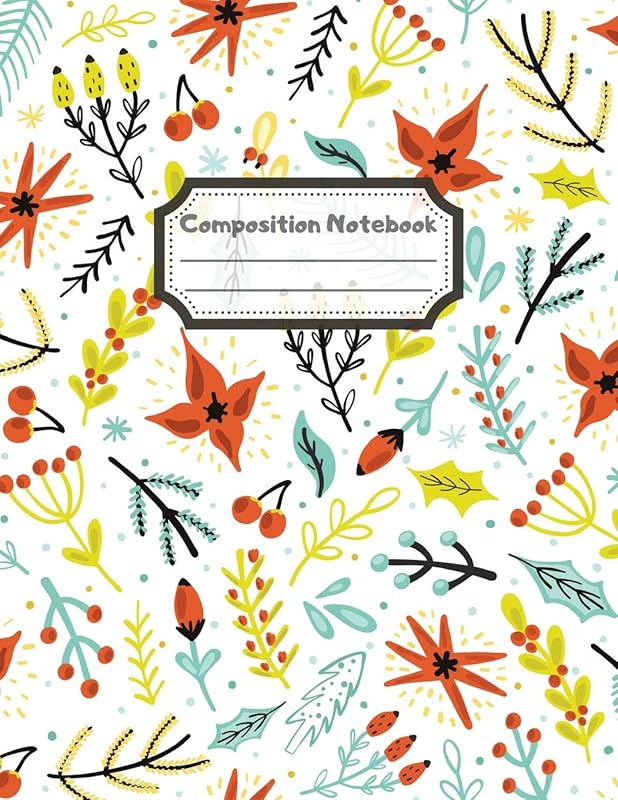Composition Notebook: Wide Ruled Lined Paper: Large Size 8.5x11 Inches, 110 pages. Notebook Journal: Red Flower Shining Workbook for Children Preschoolers Students Teens Kids for School Writing Notes by NOT A BOOK