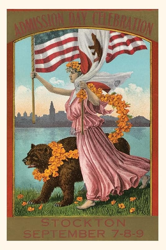 Vintage Journal Admission Day Poster, Stockton (Pocket Sized - Found Image Press Journals) by Found Image Press
