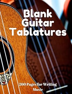 Blank Guitar Tablatures: 200 Pages of Guitar Tabs with Six 6-line Staves and 7 blank Chord diagrams per page. Write Your Own Music. Music Composition, Guitar Tabs 8.5x11