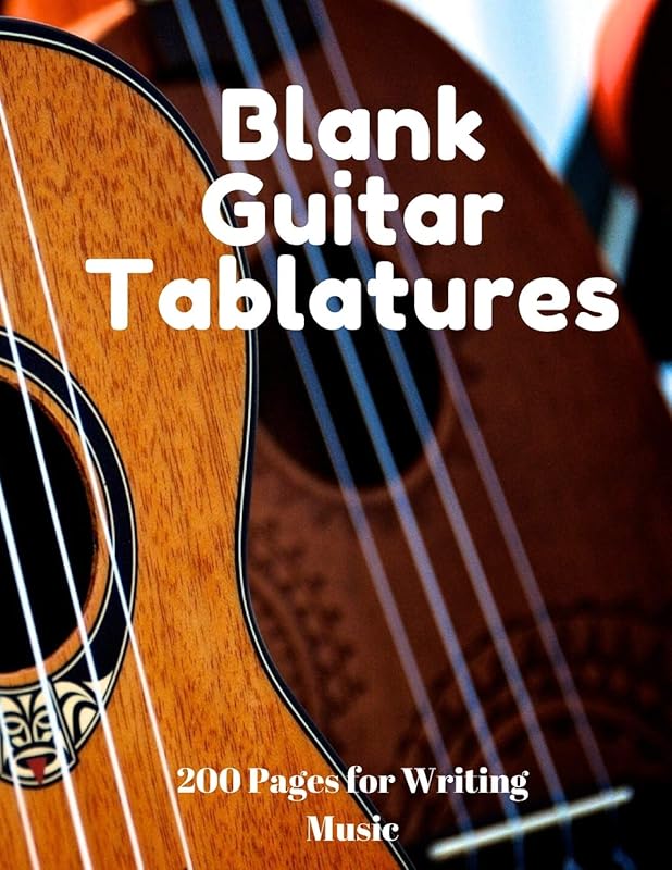 Blank Guitar Tablatures: 200 Pages of Guitar Tabs with Six 6-line Staves and 7 blank Chord diagrams per page. Write Your Own Music. Music Composition, Guitar Tabs 8.5x11 by J Fender Publishing
