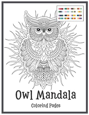 Owl Mandala Coloring Pages: An Advanced Coloring Book for Kids and Adults