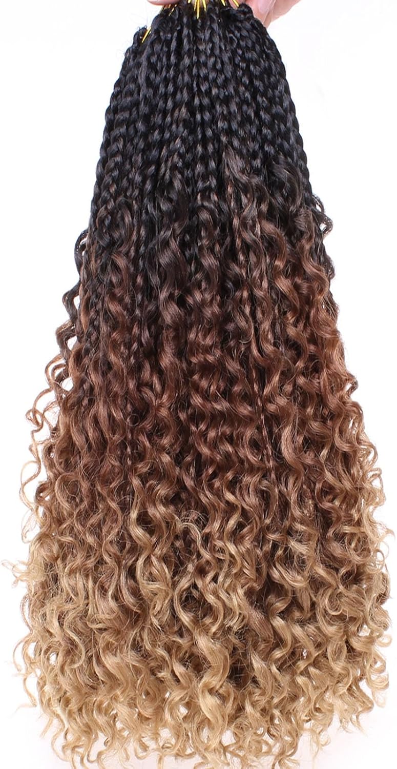 30 Inch Crochet Box Braids 8 Packs Black Goddess Box Braids Crochet Hair Bohomian Box Braids Crochet Hair Synthetic Braiding Hair Extensions_voghion.com