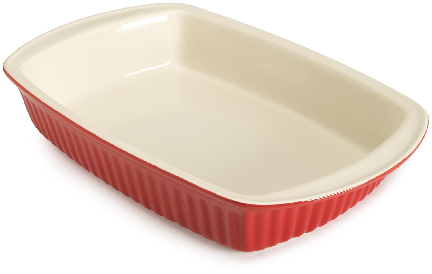 good cook 3 quart square ceramic dish, red | amazon.com