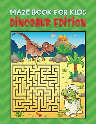 maze book for kids dinosaur edition: An Amazing Dinosaurs Themed Maze Puzzle Activity Book For Kids & Toddlers , Present for Preschoolers, Kids and Big Kids