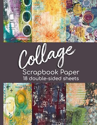 Collage Scrapbook Paper - 18 Double-Sided Sheets: Decorative Paper for Junk Journals, Scrapbooking, Decoupage, Art Journals, Paper Crafts, and More