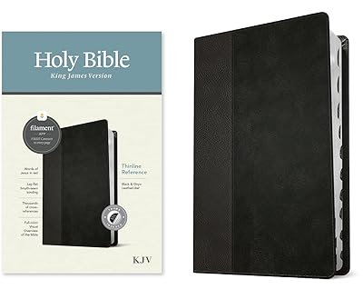 KJV Thinline Reference Bible, Filament-Enabled Edition (LeatherLike, Black/Onyx, Indexed, Red Letter)
