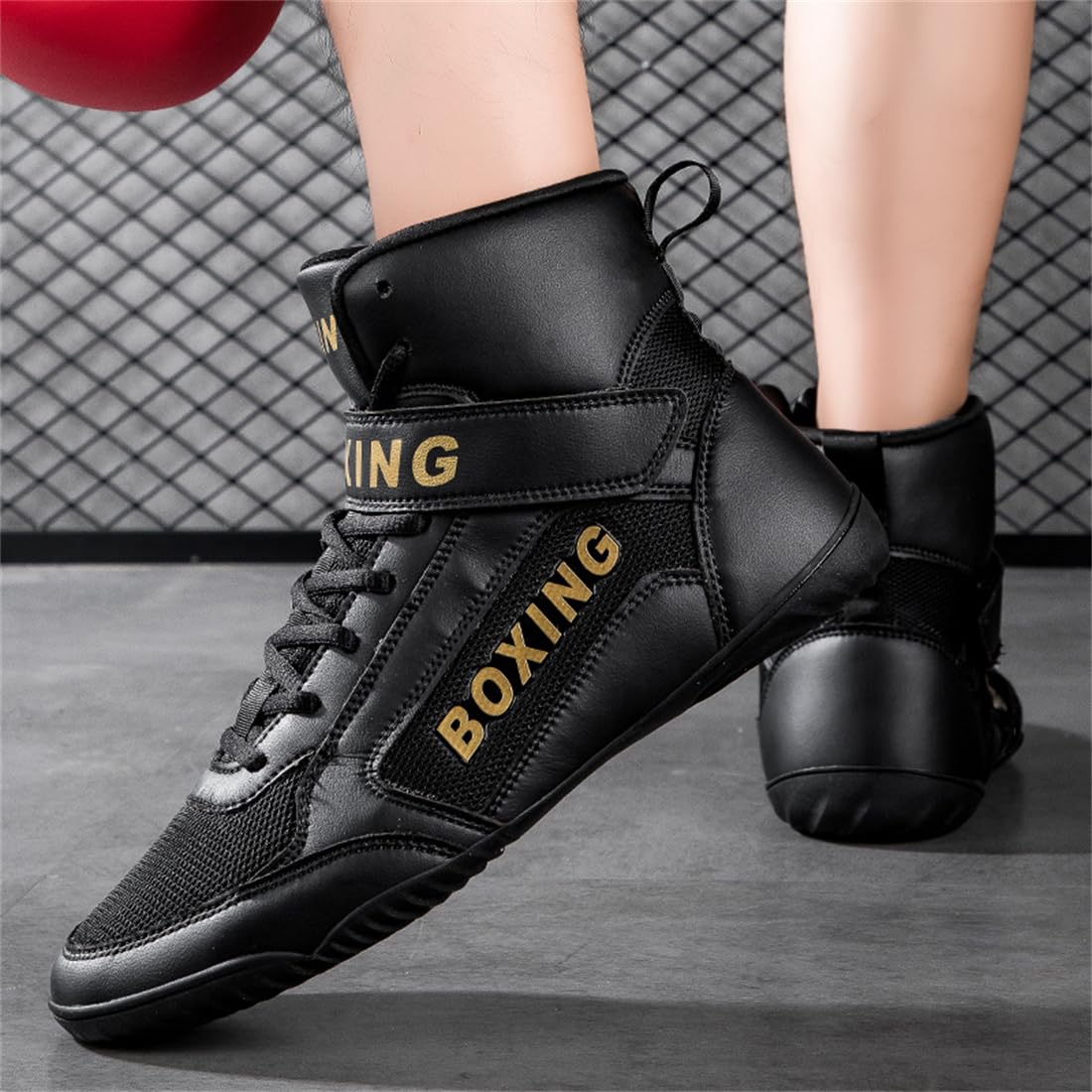 Unisex Wrestling Boxing Sneakers, Youth Bodybuilding Kickboxing Fitness Shoes Lightweight Cross-Trainer Sneakers For Men And Women_vogvips.com